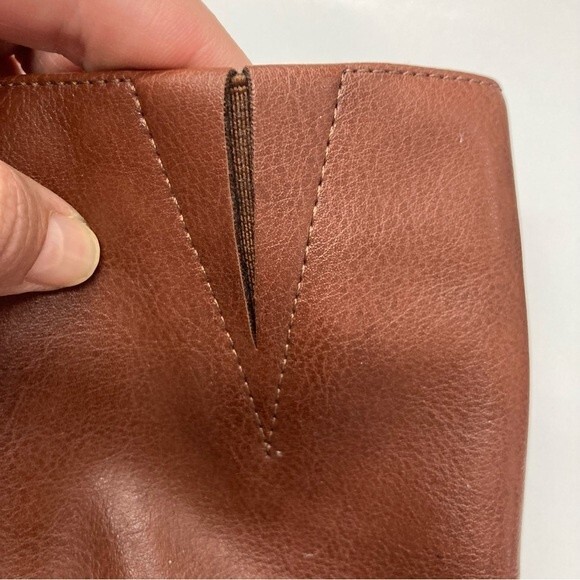 David Tate Knee High Boots SZ 7.5W Brown Adjustable Calf Buckle Zip Up EUC - Picture 6 of 13